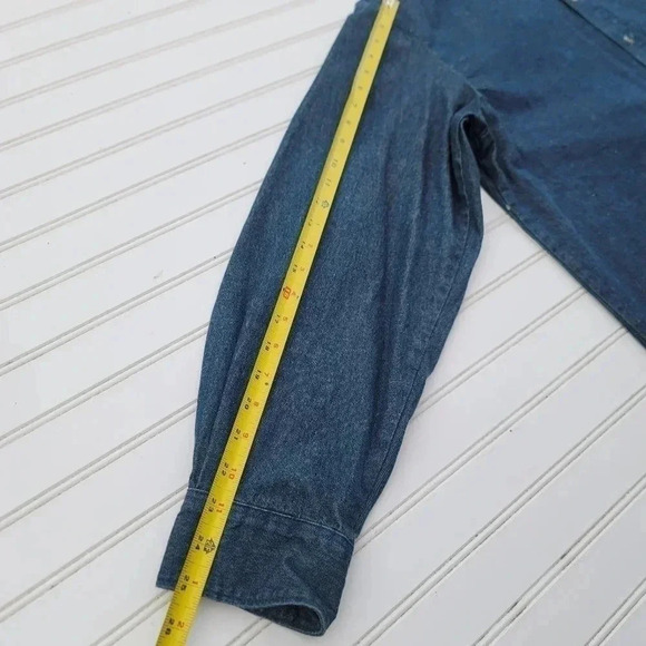 Dickies Long-Sleeve Button-Up Denim Shirt Mens Cotton Casual Work Durable 2XL - Picture 5 of 10